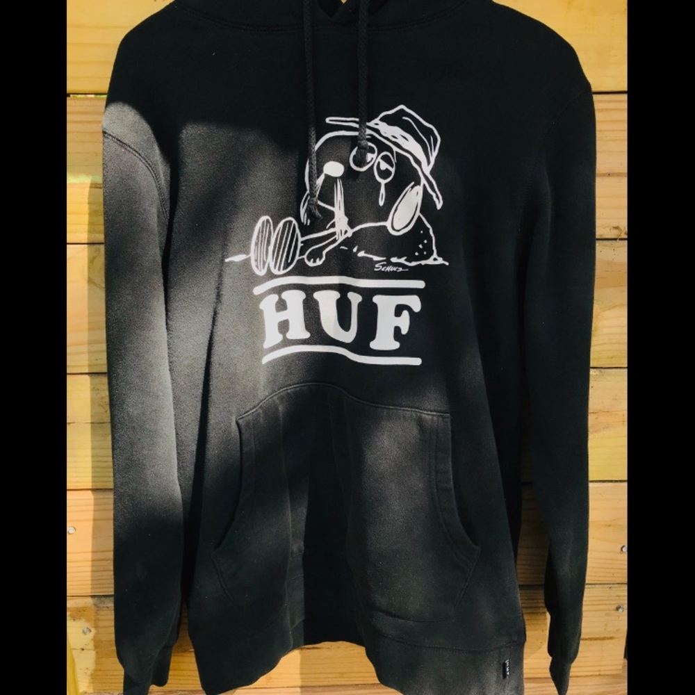 Huf Snoopy Hoodie in Black
